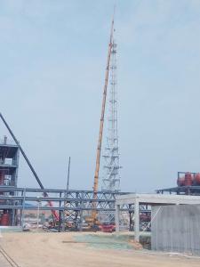化工廠(chǎng)100米高火炬吊裝